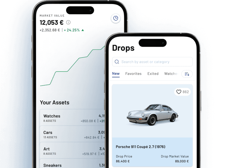 Bilder der offenen Brieftasche und der offenen Drops-Seite